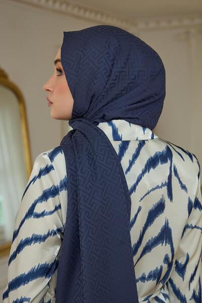 İpekhan Silky Jacquard Purple 9017-10 - Summer Sparkle Collection Shawl Eggplant