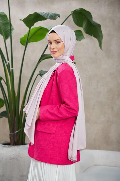 İpekhan Novvela Pattern Silky Jacquard Σάλι Ασημί 9008-02