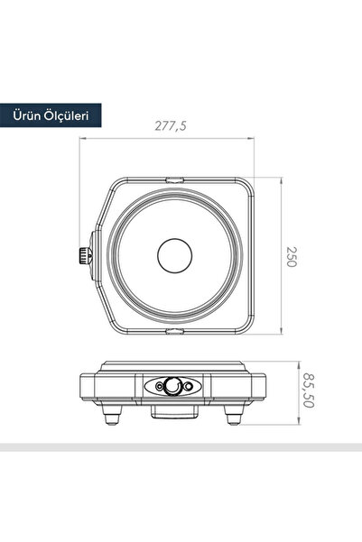 Uğur Tekli Elektrikli Ocak Set Üstü Hotplate 1500W