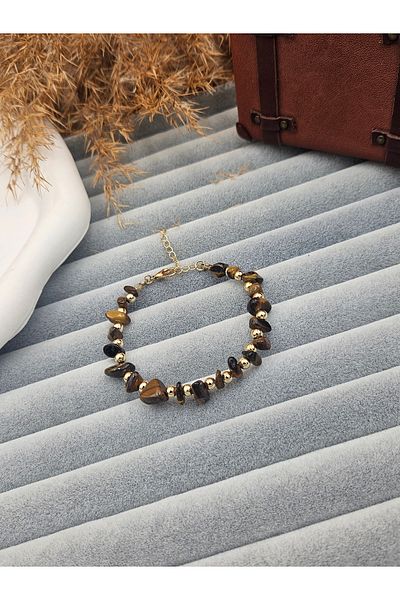 AURA Natural Stone Turtle Eye Bracelet - Stone