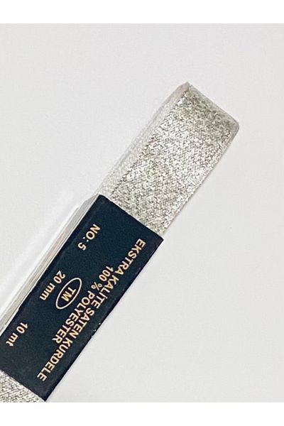 Öztürk Κορδέλα Glitter 2cm X 10μέτρα. Ασημί.