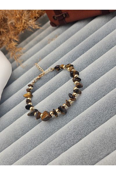 AURA Natural Stone Turtle Eye Bracelet - Stone