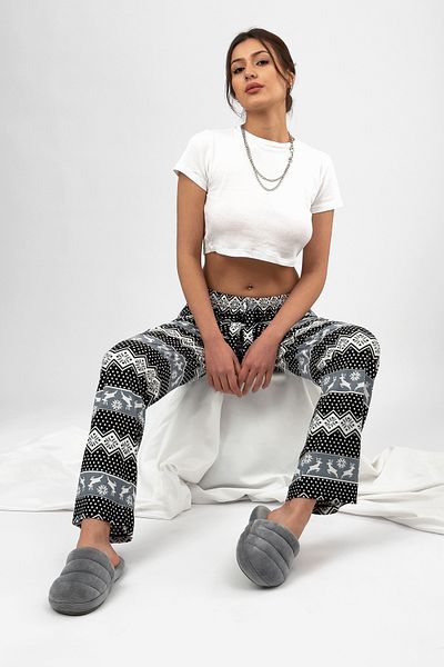 Betimoda Pantaloni de trening pentru femei Black Deer, cu textura moale