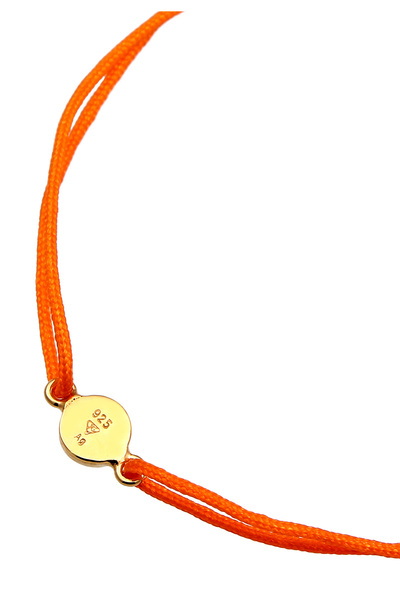 ELLI Náramek bez kamene Dámský nylonový náramek s destičkami, růžový, stříbro 925, pozlacený, letní