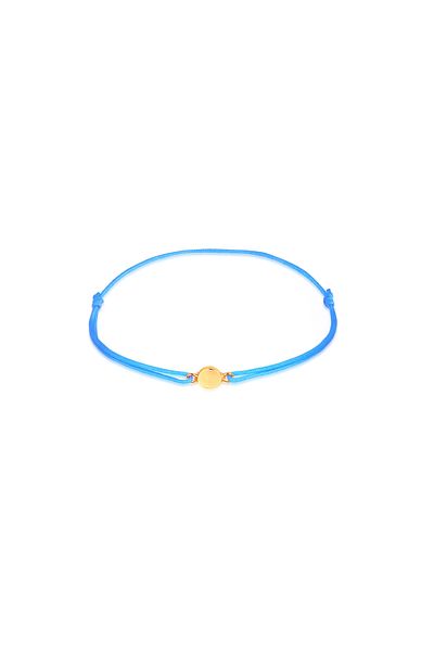 ELLI Armband Elli Armband ohne Stein Damen Plättchen Nylon rosa 925 Sterling Silber vergoldet Sommer