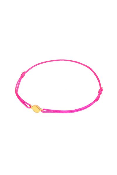 ELLI Armband ohne Steine – Damen-Tromboset-Nylon, rosafarbenes 925er-Sterlingsilber, vergoldet