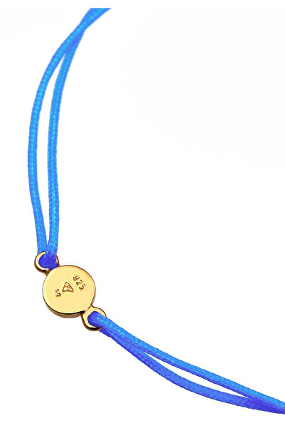 ELLI Náramek bez kamene Dámský nylonový náramek s destičkami, růžový, stříbro 925, pozlacený, letní