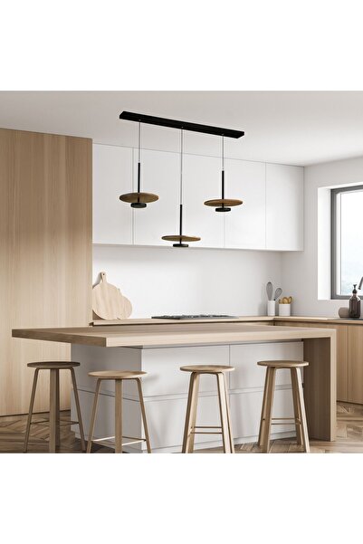 voxlamp lighting solutions Led Avize Sarkıt Ahşaplı Avize 3*25 cm