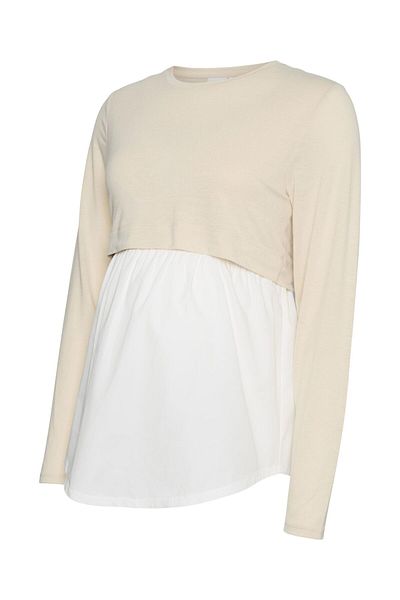 Mama Licious Bluse Normal geschnitten Rundhals Top