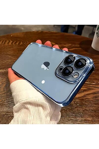 my butterfly Apple İphone 14 Pro Uyumlu Şeffaf Kenarlari Renkli 
Sert Lazer C...