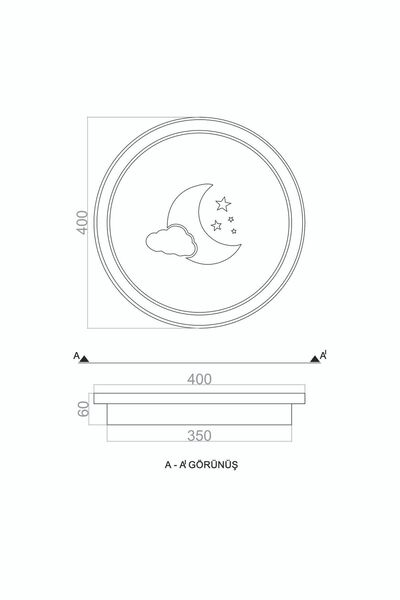 voxlamp lighting solutions Tavan Led Avize Baby Lamp Plafonyer Bulutlu 40cm