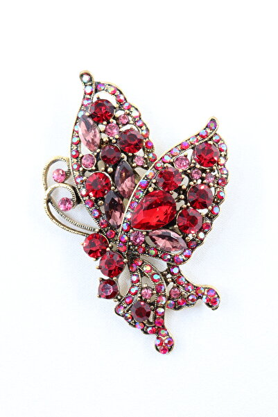 KEEBA Kelebek broş. Taşlı tasarım kelebek broş. Yaka iğnesi broş. Kadın broş....