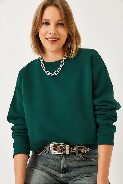 Bianco Lucci Dámská mikina Crew Neck - Základní model s kapucí 60251640