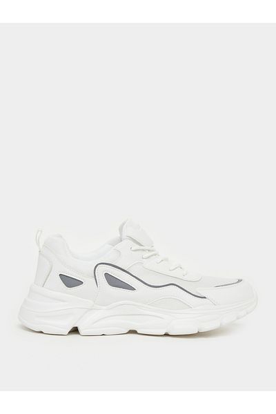 Styli Panelled Lace Up Chunky Sneakers