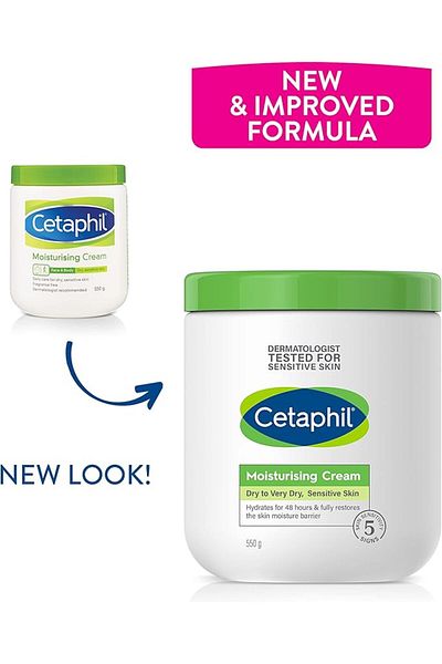 Cetaphil كريم مرطب للبشرة الجافة والحساسة جدًا أبيض 550 جرام