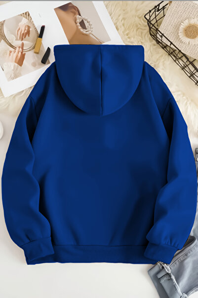 Genel Markalar Unisex 2ip Şardonlu DOTE NOSD Sax Oversize Sweatshirt
