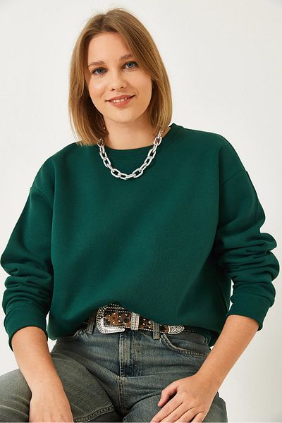 Bianco Lucci Dámská mikina Crew Neck - Základní model s kapucí 60251640