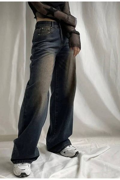Stronger Black Coffee Washed Gradient Print Streetwear Baggy Pants