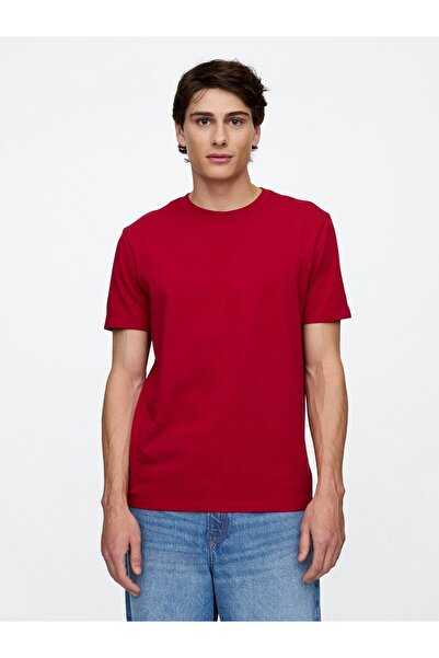 GAP Erkek Koyu Kırmızı Everyday Soft T-Shirt