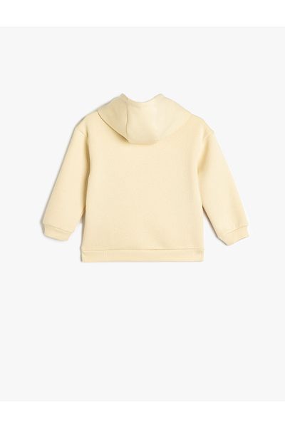 Koton Kangaroo Pocket Hooded Printed Baby Sweatshirt