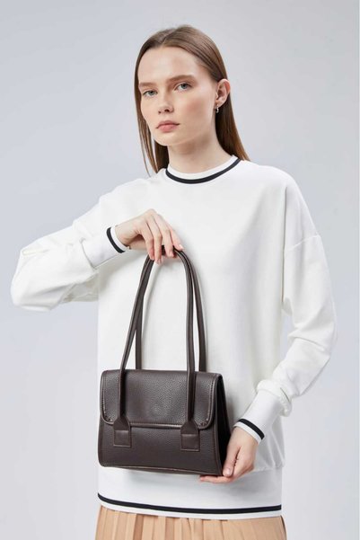 Shkup - Double Handle Single Compartment Stylish Women's Shoulder Bag