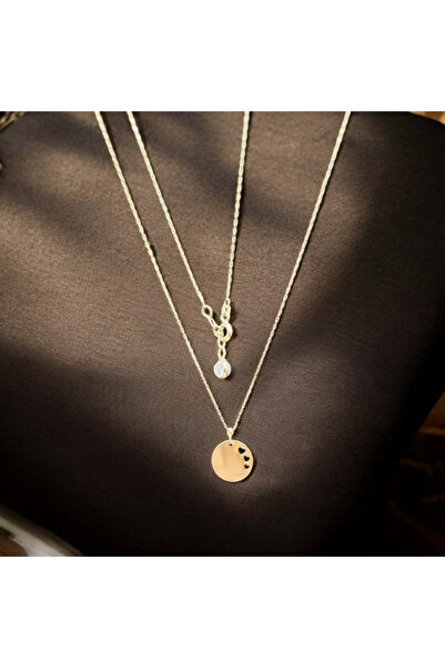 MİNİMAL Minimal kolye kalp desenli plaka kolye