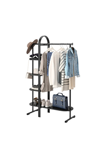 umbra Elbise Rafı Geceyarısı Siyahı  Dolap İçi Düzenleyici