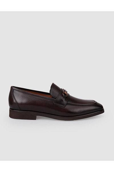 Cabani 100% Genuine Leather Brown Buckle Men's Classic Shoes