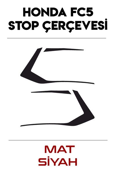 GRAFİCAR ملصق إطار إيقاف Honda Civic Fc5 - أسود مطفي - سهل الاستخدام - يدوم ط...