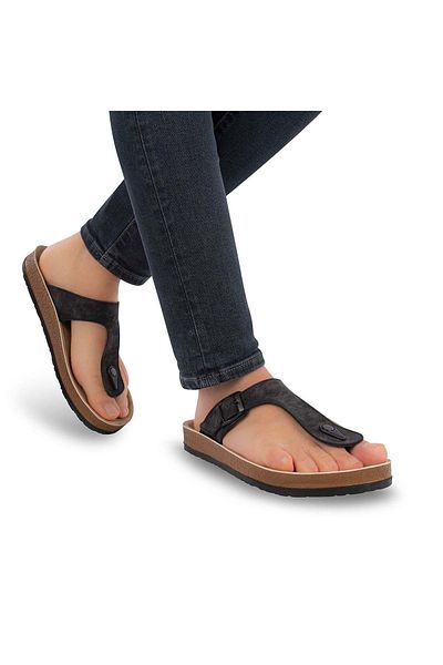 Muya Men's Anatomical Sole Slippers - Snipe Black