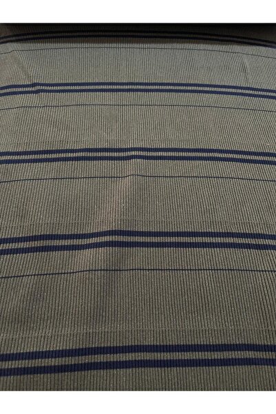 Modelkumas TRİKO KAŞKORSE KUMAŞ HAKİ LACİVERT ÇİZGİ EN 75CM