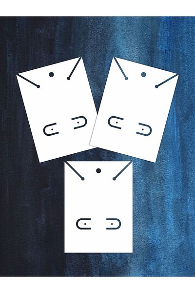 Grdall 25 Pieces - White Necklace and Earring Card - Jewelry Insert Card - Unprinted Jewelry Card