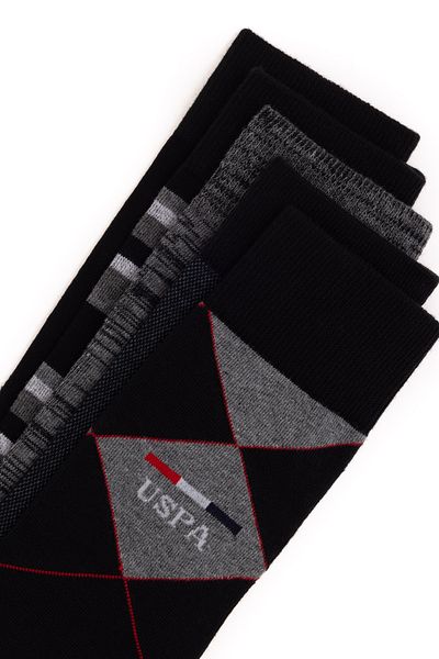 U.S. Polo Assn. Men's Black Socks 50295701-Vr046