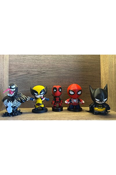 Musetash Deadpool-Wolverine-Spiderman-Venom-Batman Figür