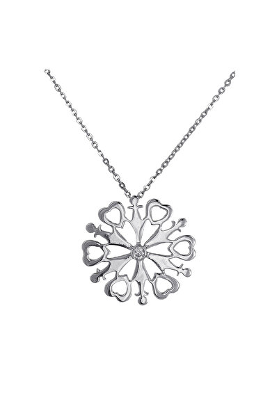 Ariş Kar Tanesi Kalp Pırlanta Kolye