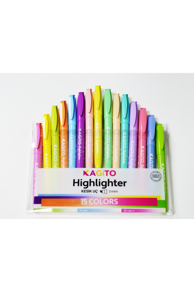 kagito Highlighter Kalem Seti (15'Lİ)