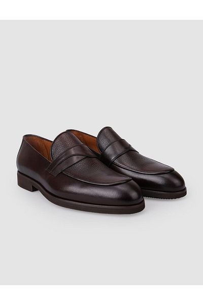 Cabani 100% Genuine Leather Brown Men's Classic Shoes