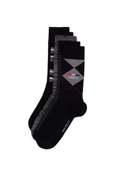 U.S. Polo Assn. Men's Black Socks 50295701-Vr046