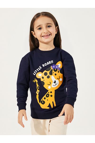 Styli Graphic Print Round Neck Sweatshirt