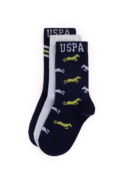 U.S. Polo Assn. Boy's 3-Piece Socks 50299311 -Vr033