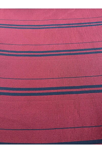 Modelkumas TRİKO KAŞKORSE KUMAŞ BORDO LACİVERT ÇİZGİ RENK EN 85 CM