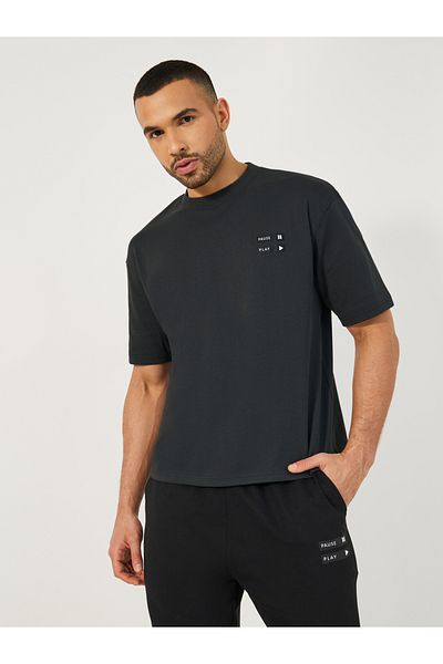 Styli Graphic Print Oversized T-Shirt & Terry Joggers Co-Ords