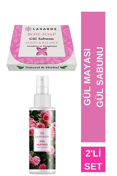 lasaroz Rose Soap 100 g + Rose Yeast 100 ml Pore Firming Revitalizing Brightening Advantageous Set