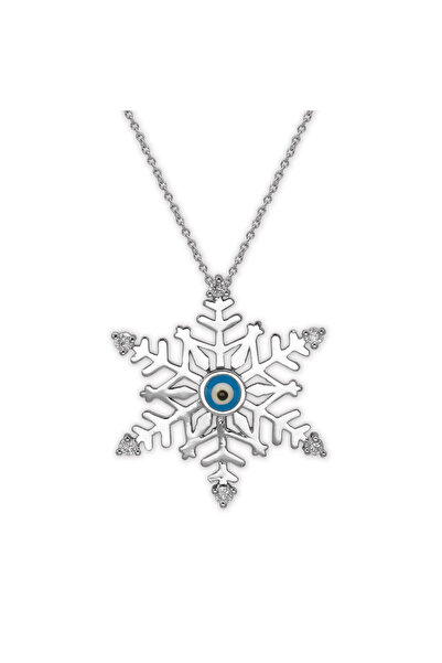 Ariş Nazar Boncuklu Kar Tanesi Kolye