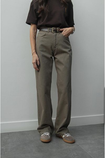 Havoş Khaki Kuzmina Straight Jeans