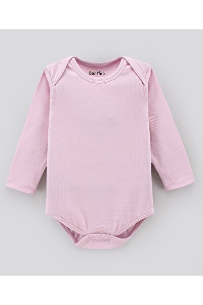 Bonfino Rib Cotton Elastane Interlock Full Sleeves Solid Colour Onesies Pack of 5 - Yellow & Pink
