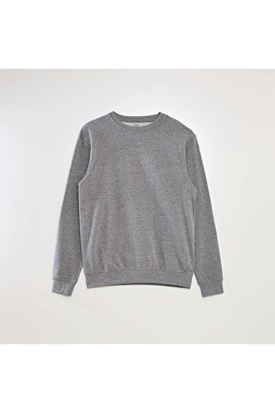KIABI Plain French terry sweater M_GREY