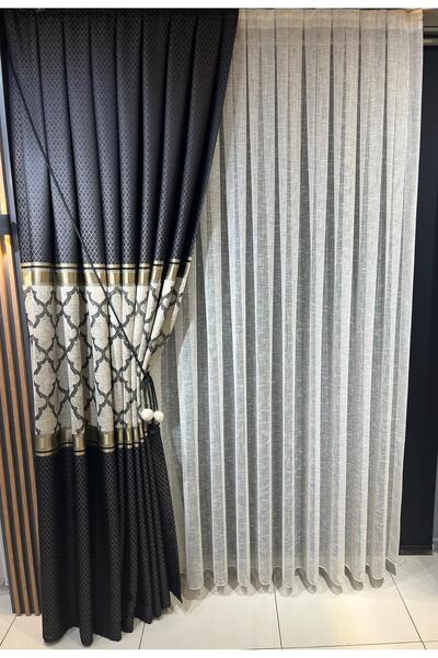 Epay kırçıllı keten  PERDE şantuk KETEN SALON PERDESİ SADE PERDE DÜZTÜL  (1,2...