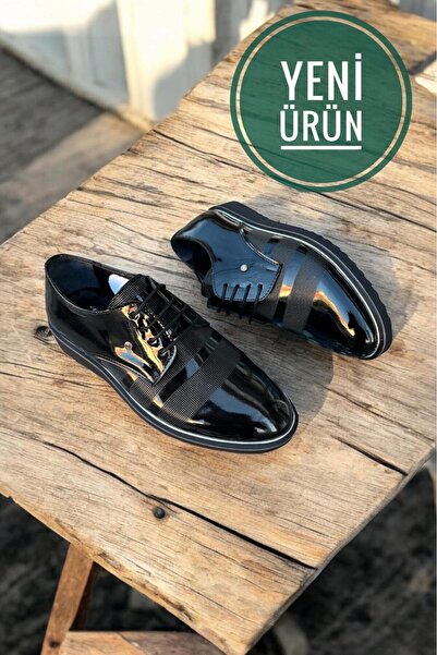 romex piele lacuita neagra imprimeu personalizat detaliu siret logodna nunta ...