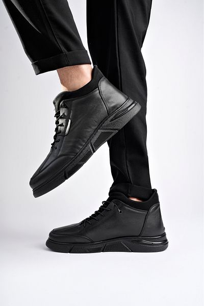 Deripabuc Genuine Leather Black Men's Leather Boots Mrd15-0925